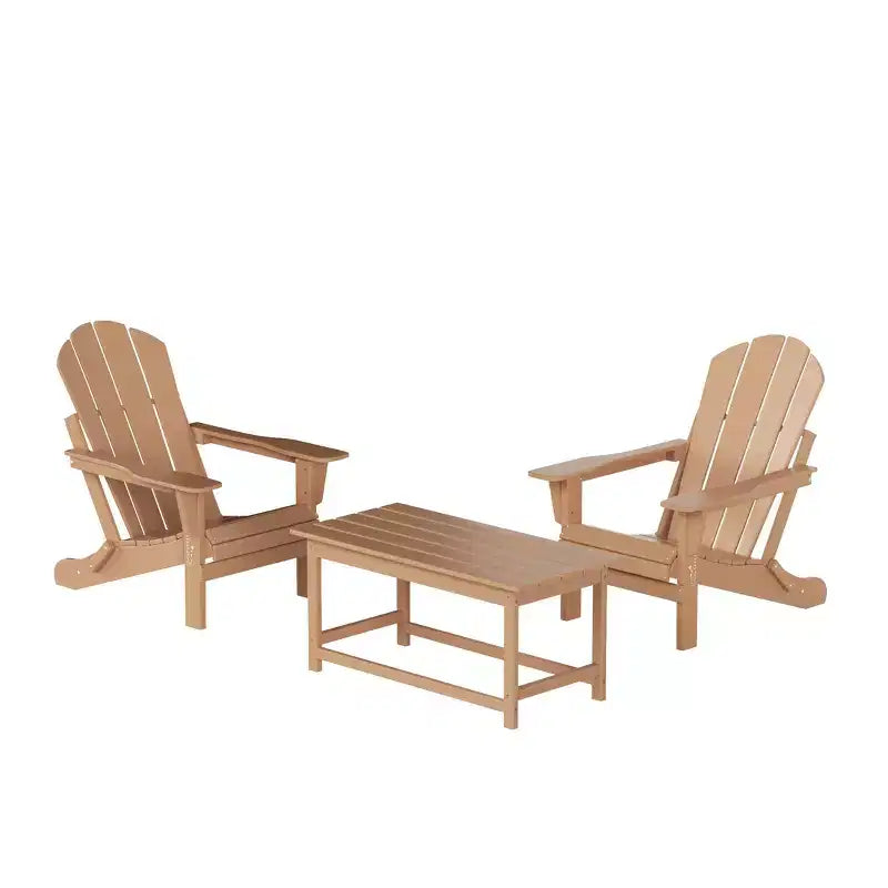 WestinTrends 3-Piece Outdoor Paio Adirondack Conversation Set