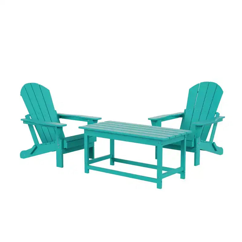 WestinTrends 3-Piece Outdoor Paio Adirondack Conversation Set