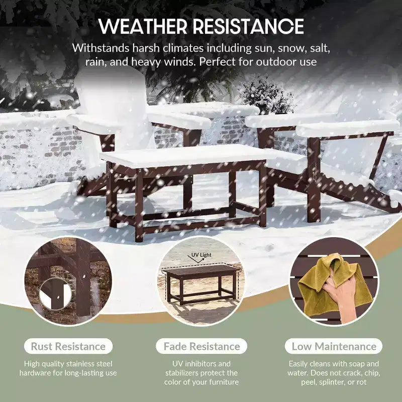 WestinTrends Outdoor HDPE Adirondack Coffee Table