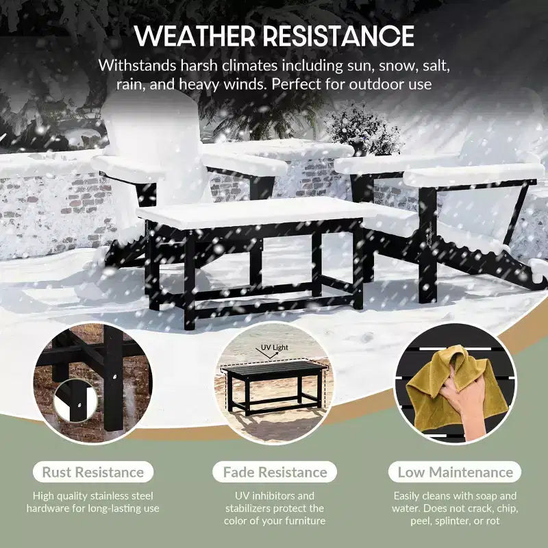 WestinTrends Outdoor HDPE Adirondack Coffee Table