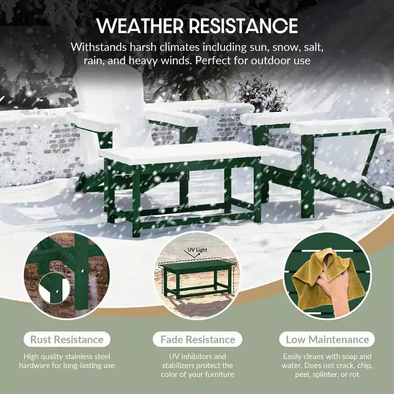 WestinTrends Outdoor HDPE Adirondack Coffee Table