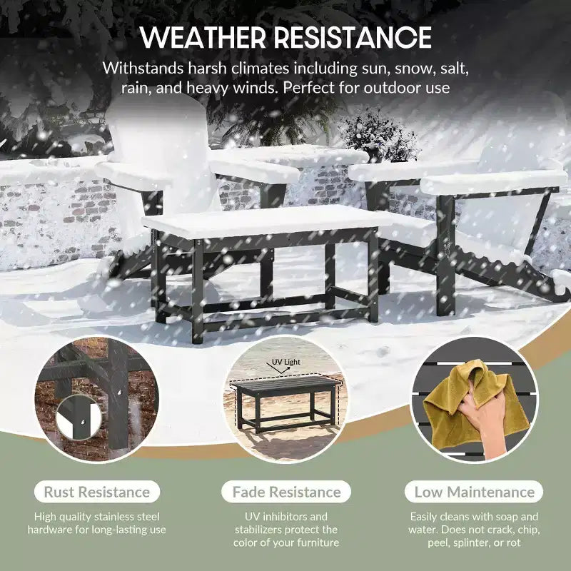 WestinTrends Outdoor HDPE Adirondack Coffee Table