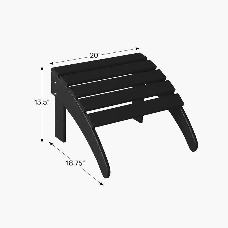 WestinTrends All-Weather Outdoor Patio Poly Adirondack Ottoman Footrest
