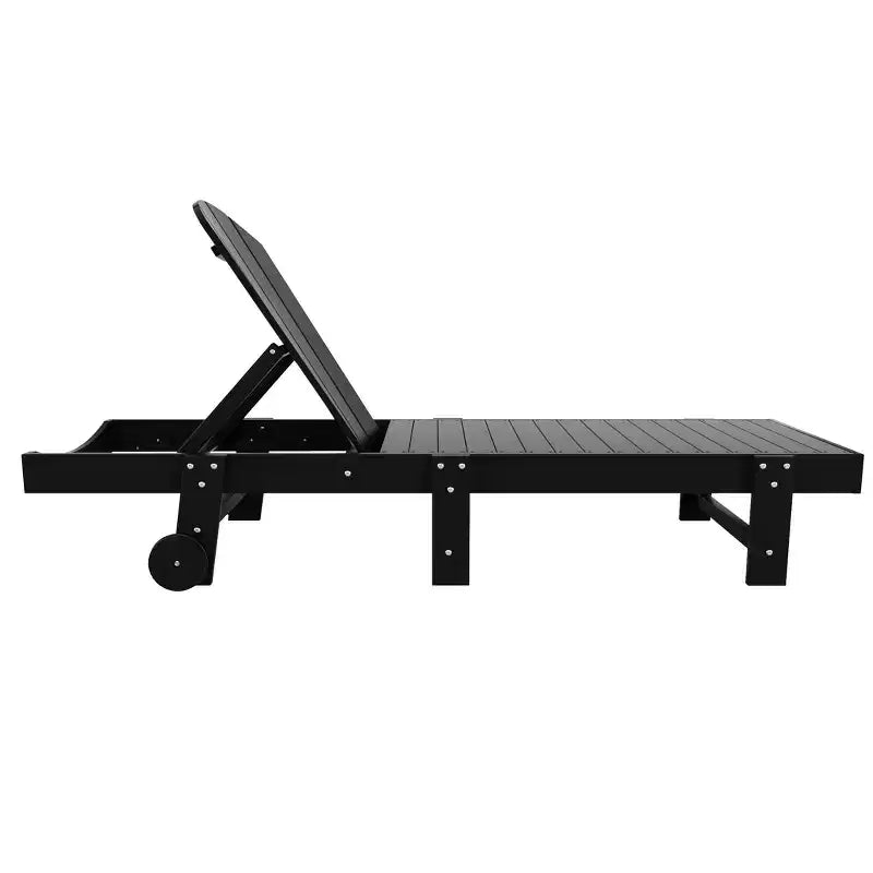 WestinTrends Malibu 2 Piece Adirondack Poly Reclining Chaise Lounge With Wheels