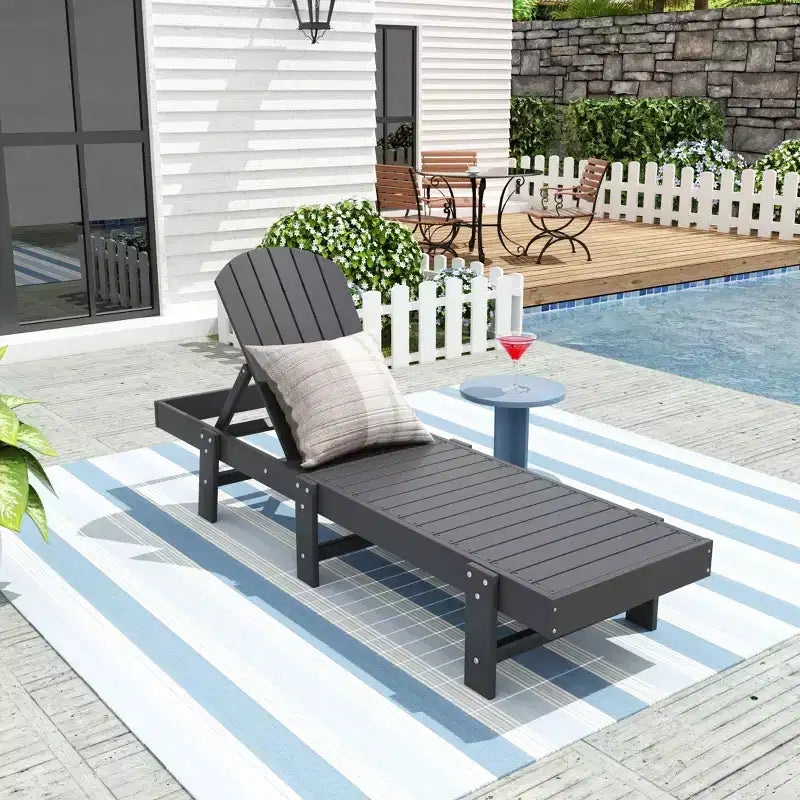 WestinTrends Dylan Adirondack Poly Reclining Chaise Lounge