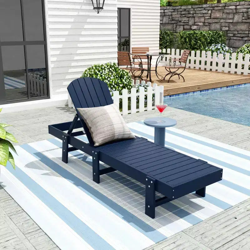 WestinTrends Dylan Adirondack Poly Reclining Chaise Lounge