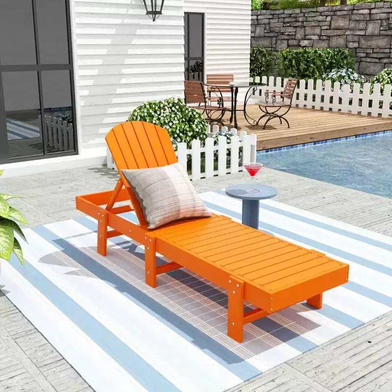 WestinTrends Dylan Adirondack Poly Reclining Chaise Lounge