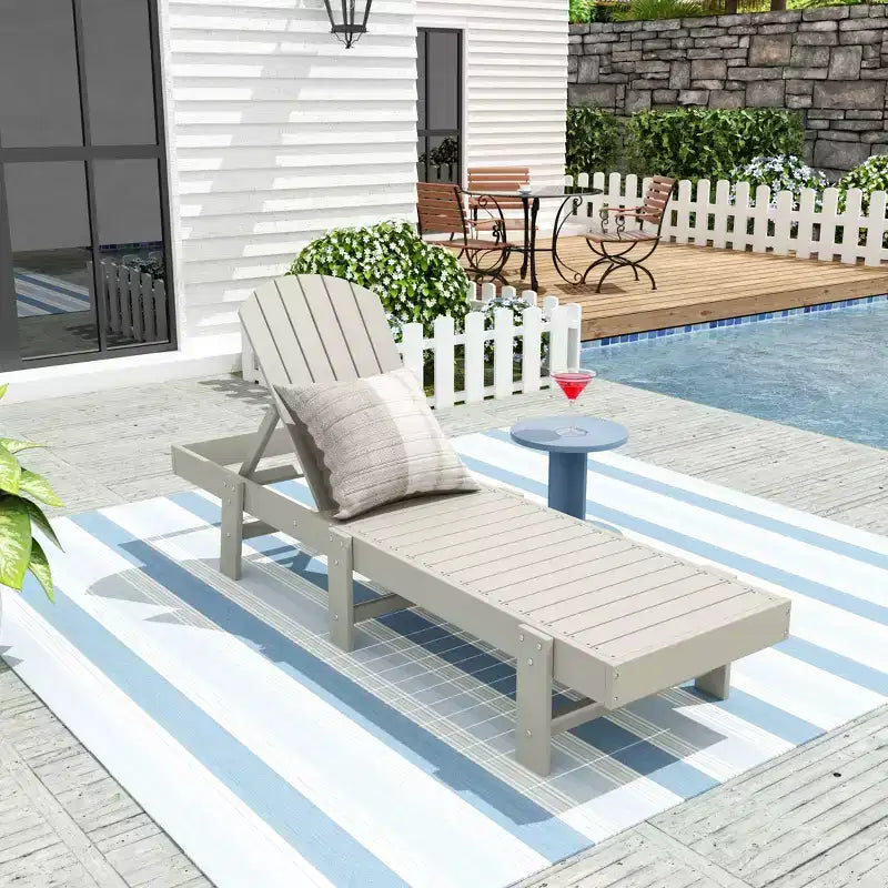 WestinTrends Dylan Adirondack Poly Reclining Chaise Lounge