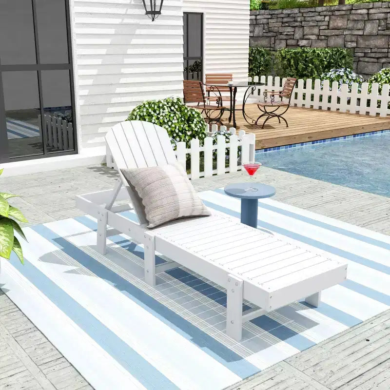 WestinTrends Dylan Adirondack Poly Reclining Chaise Lounge
