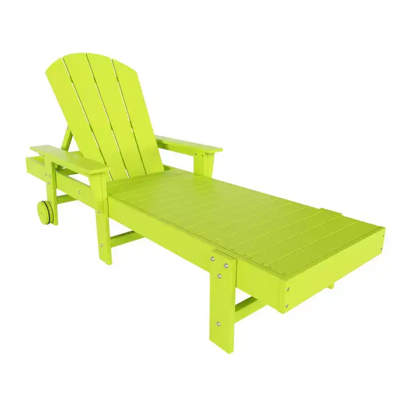 WestinTrends Malibu Chaise longue inclinable Adirondack 3 pièces avec accoudoirs et roulettes