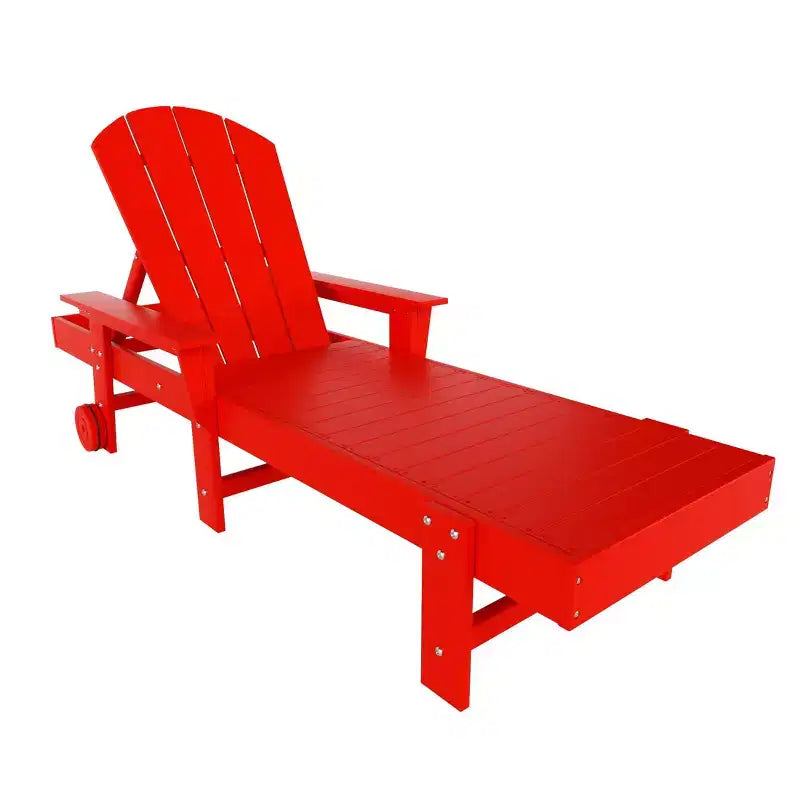 WestinTrends Malibu Chaise longue inclinable Adirondack 3 pièces avec accoudoirs et roulettes