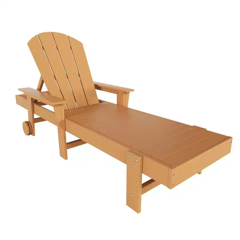 WestinTrends Malibu Chaise longue inclinable Adirondack 3 pièces avec accoudoirs et roulettes