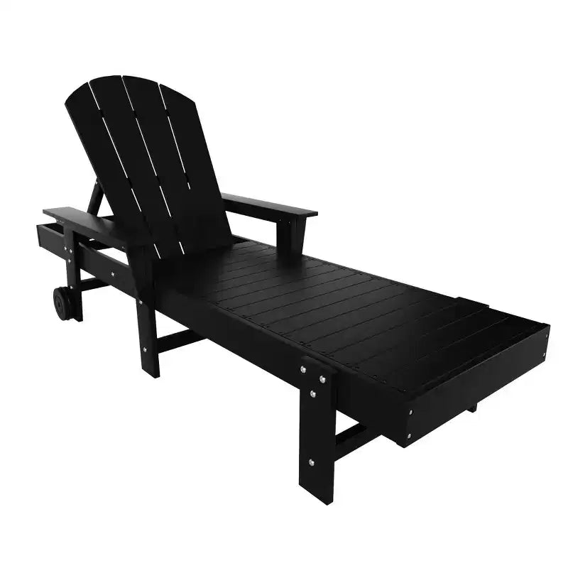WestinTrends Malibu Chaise longue inclinable Adirondack 3 pièces avec accoudoirs et roulettes