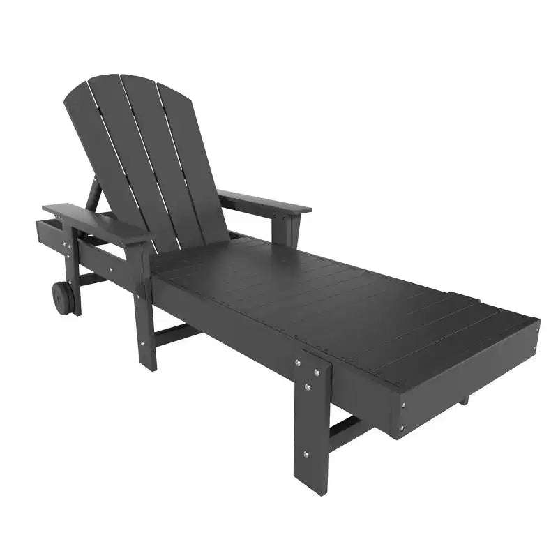 WestinTrends Malibu Chaise longue inclinable Adirondack 3 pièces avec accoudoirs et roulettes