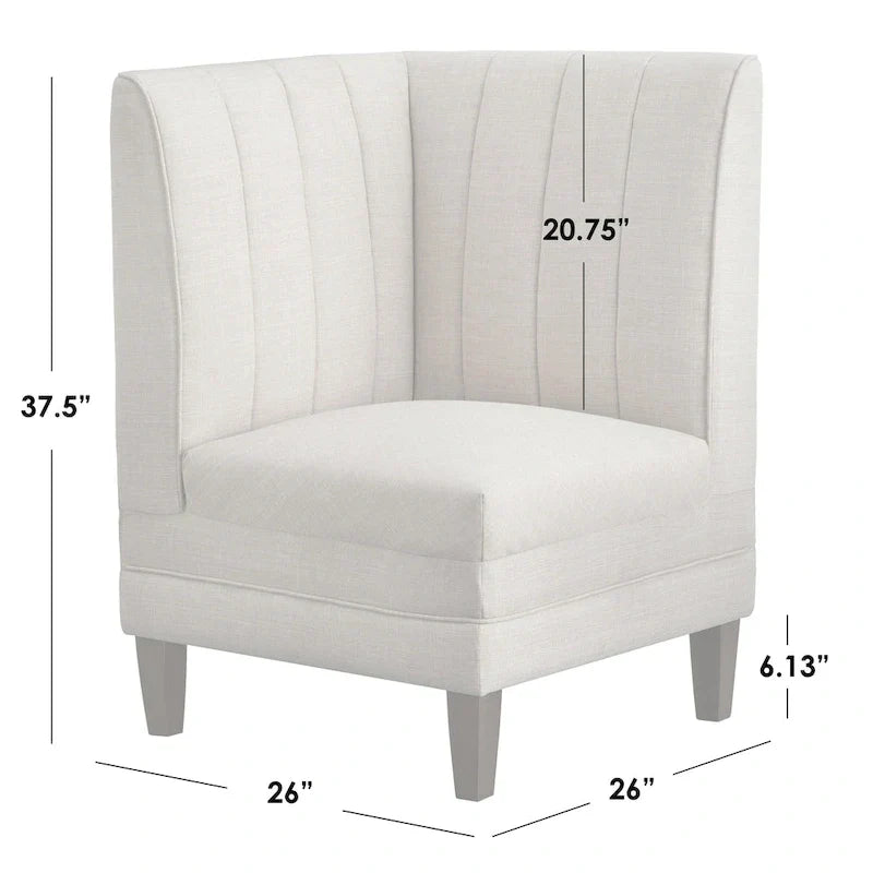 Ensemble de banquette rembourrée 3 pièces Lifestorey Kerrington à dossier capitonné