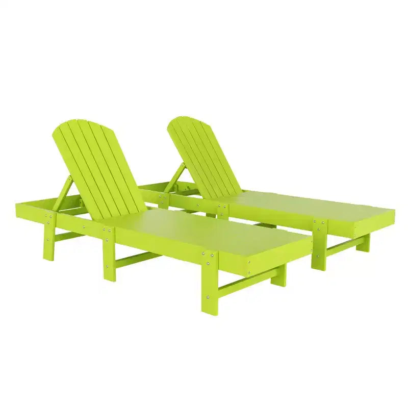 WestinTrends Dylan Classic Adirondack Poly Reclining Chaise Lounge (Set of 2pcs)