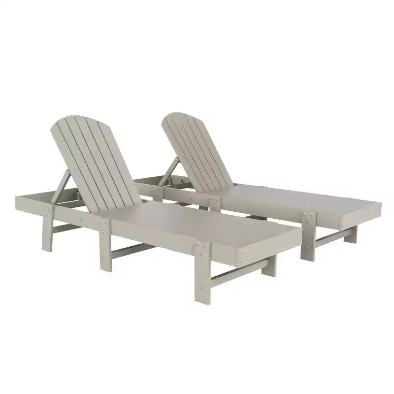 WestinTrends Dylan Classic Adirondack Poly Reclining Chaise Lounge (Set of 2pcs)