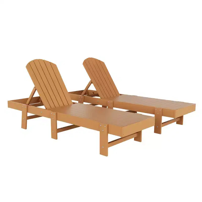 WestinTrends Dylan Classic Adirondack Poly Reclining Chaise Lounge (Set of 2pcs)