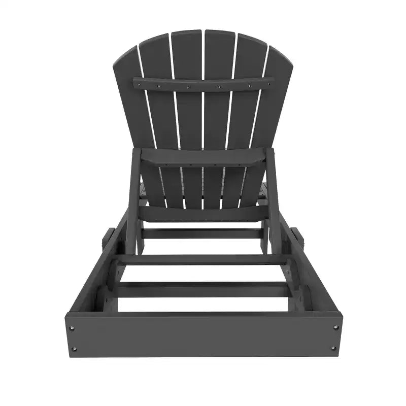 WestinTrends Dylan 3 Piece Adirondack Poly Reclining Chaise Lounge