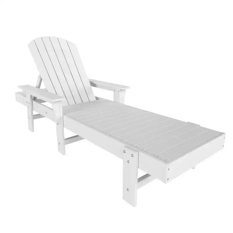 WestinTrends Dylan 3 Piece Adirondack Poly Reclining Chaise Lounge With Arms