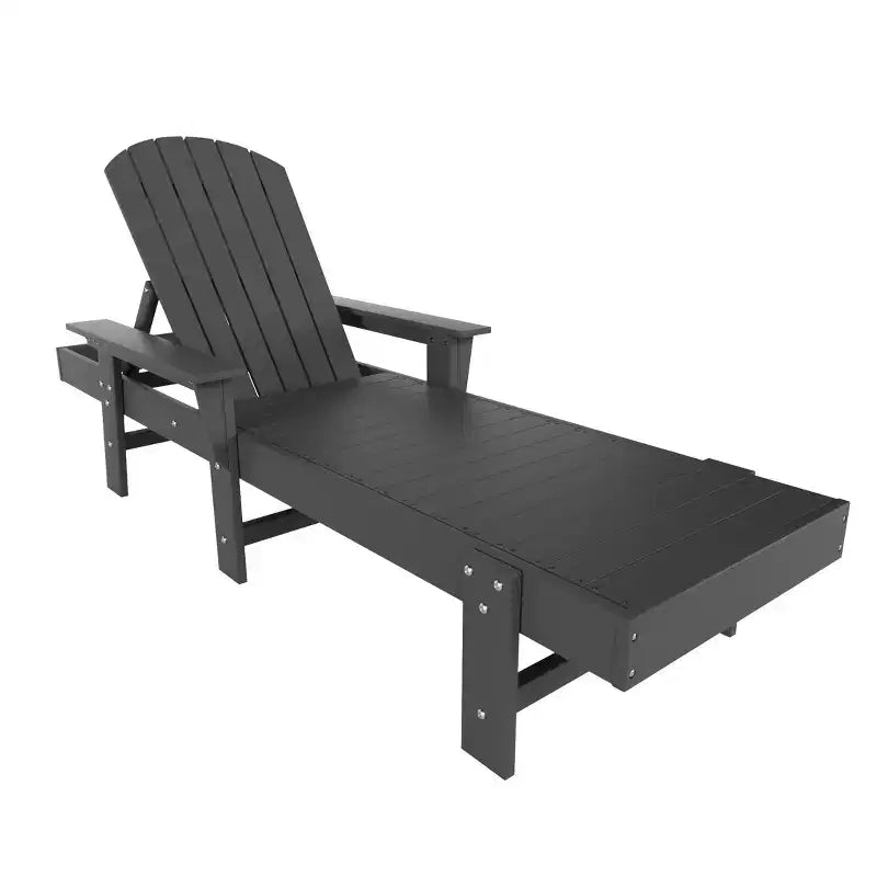 WestinTrends Dylan 3 Piece Adirondack Poly Reclining Chaise Lounge With Arms