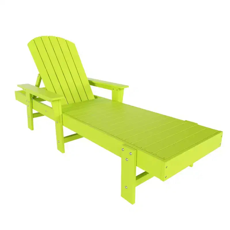 WestinTrends Dylan 2 Piece Adirondack Poly Reclining Chaise Lounge With Arms