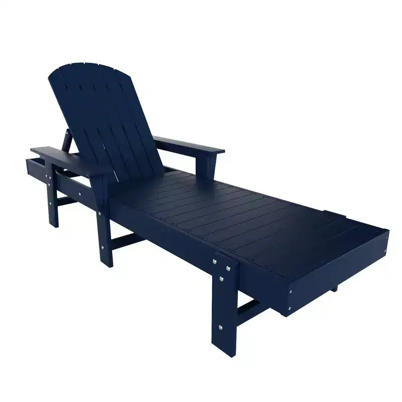 WestinTrends Dylan 2 Piece Adirondack Poly Reclining Chaise Lounge With Arms