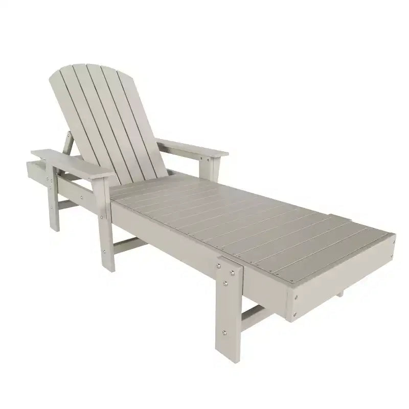 WestinTrends Dylan 2 Piece Adirondack Poly Reclining Chaise Lounge With Arms