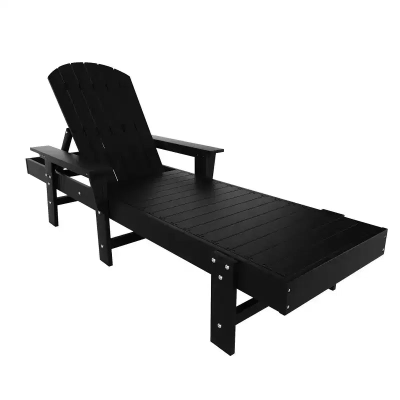 WestinTrends Dylan 2 Piece Adirondack Poly Reclining Chaise Lounge With Arms