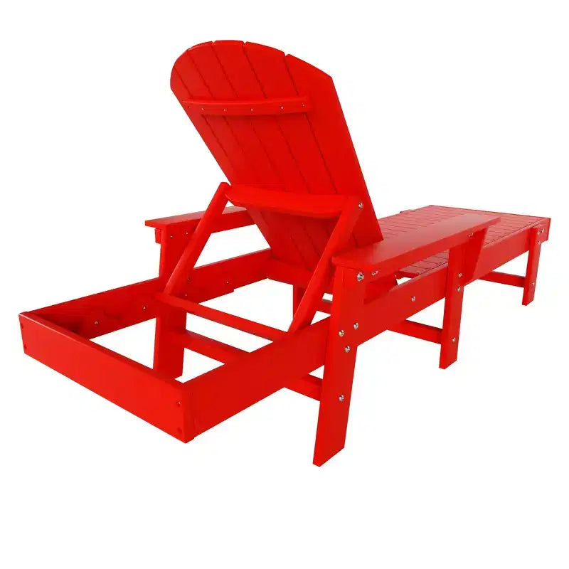 WestinTrends Dylan Adirondack Poly Reclining Chaise Lounge With Arms
