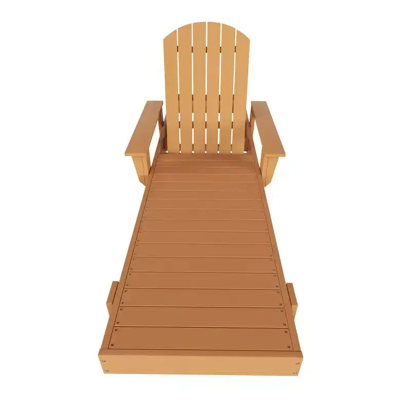 WestinTrends Dylan Adirondack Poly Reclining Chaise Lounge With Arms