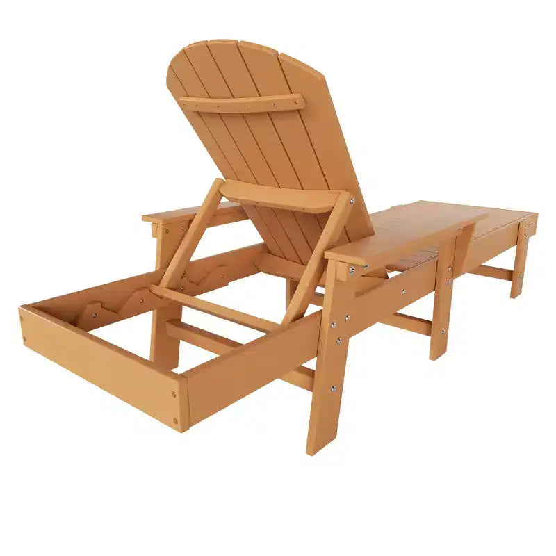 WestinTrends Dylan Adirondack Poly Reclining Chaise Lounge With Arms