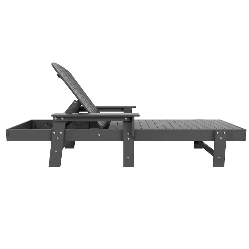WestinTrends Dylan Adirondack Poly Reclining Chaise Lounge With Arms