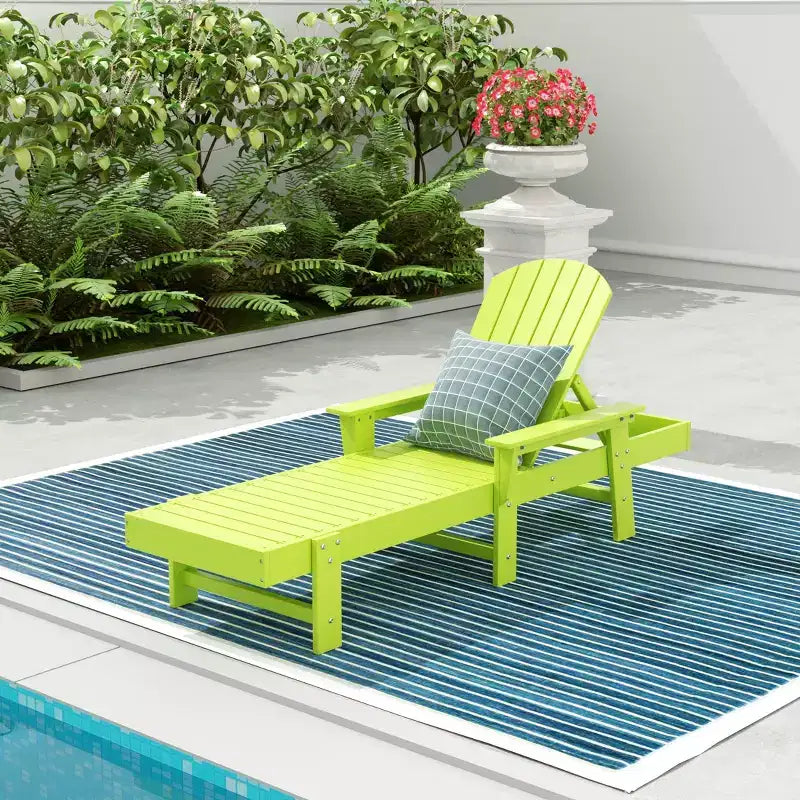 WestinTrends Dylan Adirondack Poly Reclining Chaise Lounge With Arms