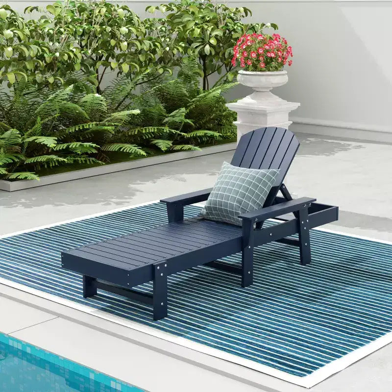 WestinTrends Dylan Adirondack Poly Reclining Chaise Lounge With Arms