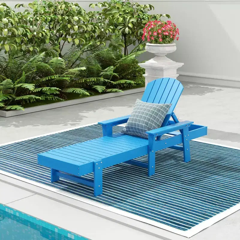 WestinTrends Dylan Adirondack Poly Reclining Chaise Lounge With Arms