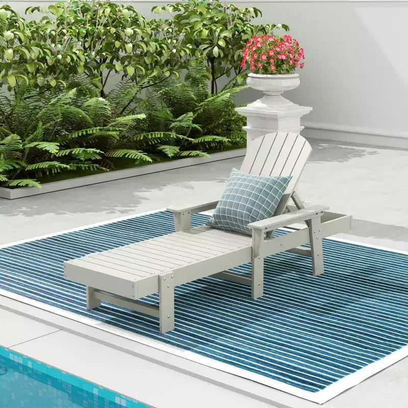 WestinTrends Dylan Adirondack Poly Reclining Chaise Lounge With Arms