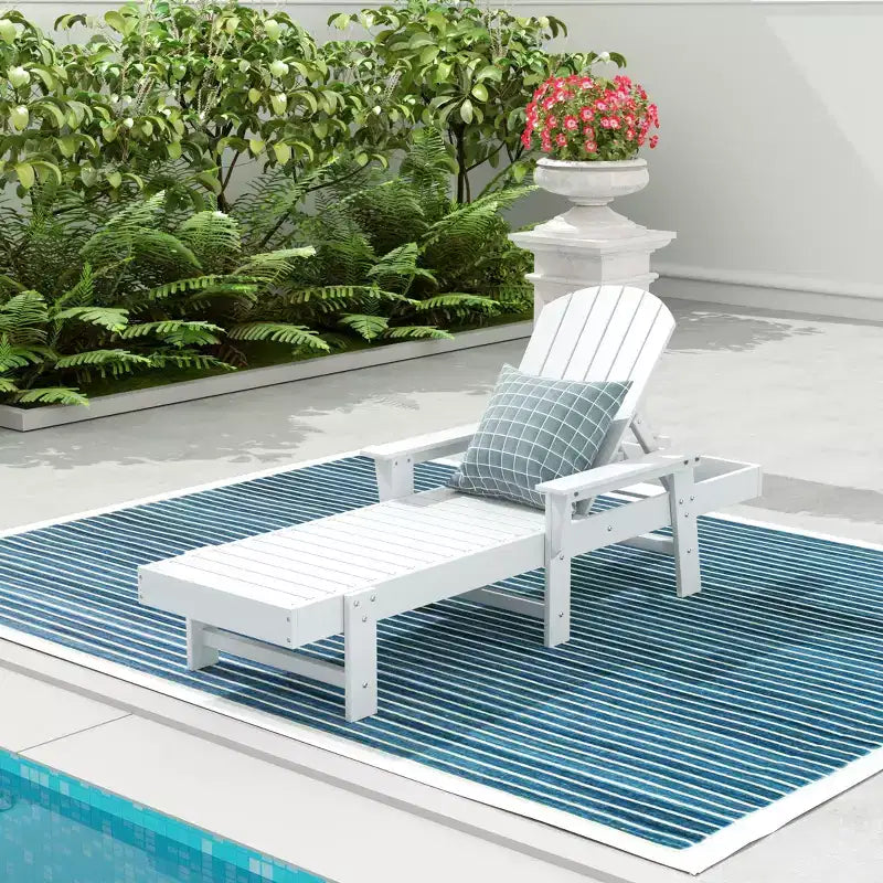 WestinTrends Dylan Adirondack Poly Reclining Chaise Lounge With Arms