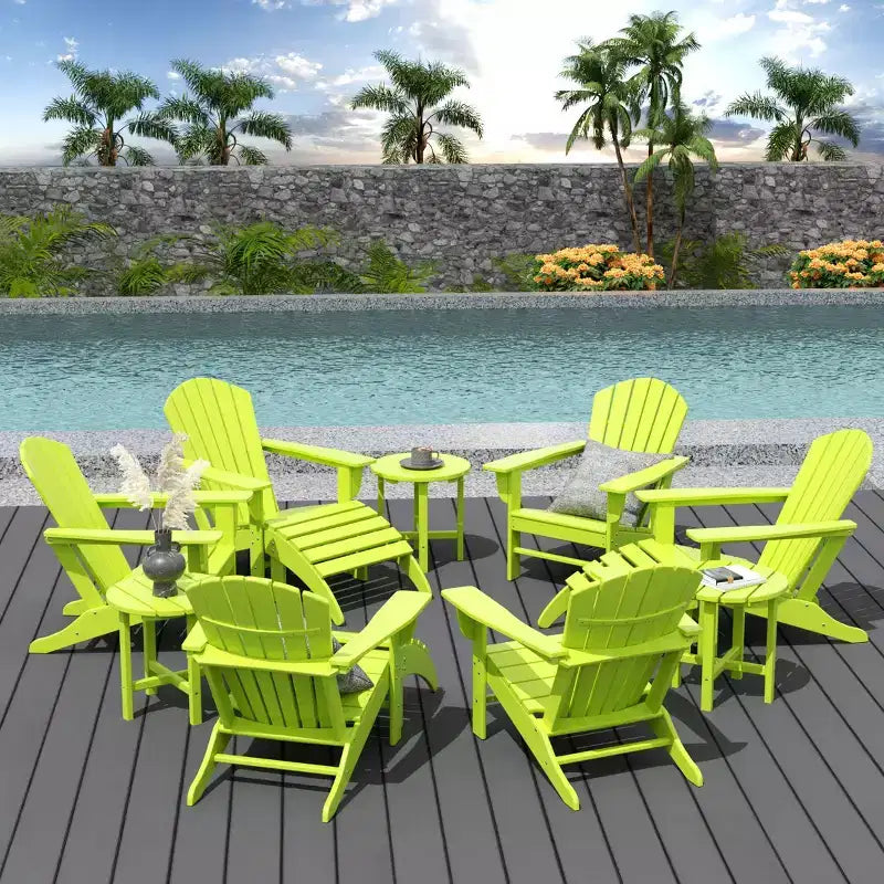 WestinTrends Dylan HDPE Outdoor Patio Adirondack Chair (12-Piece Set)