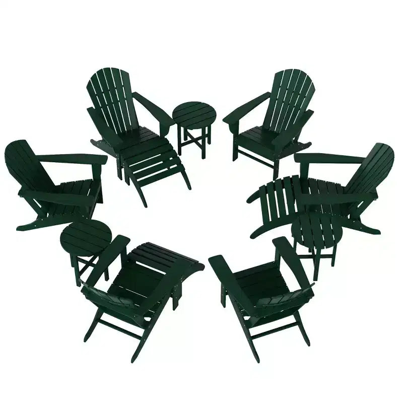 WestinTrends Dylan HDPE Outdoor Patio Adirondack Chair (12-Piece Set)