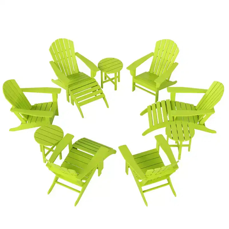 WestinTrends Dylan HDPE Outdoor Patio Adirondack Chair (12-Piece Set)