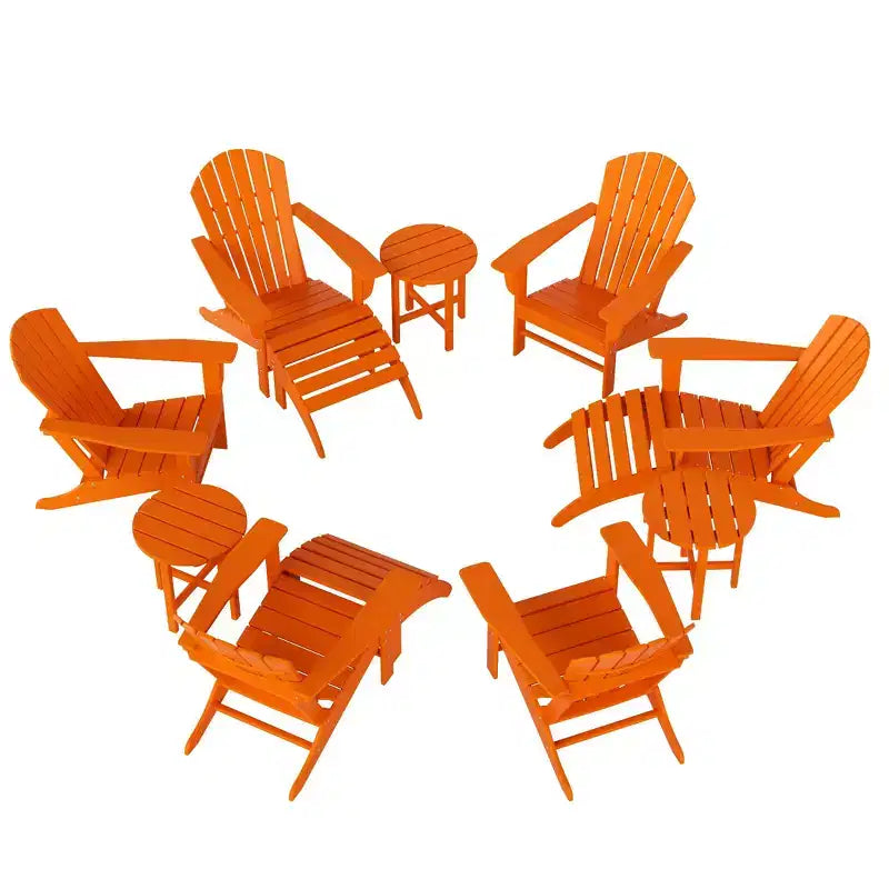 WestinTrends Dylan HDPE Outdoor Patio Adirondack Chair (12-Piece Set)