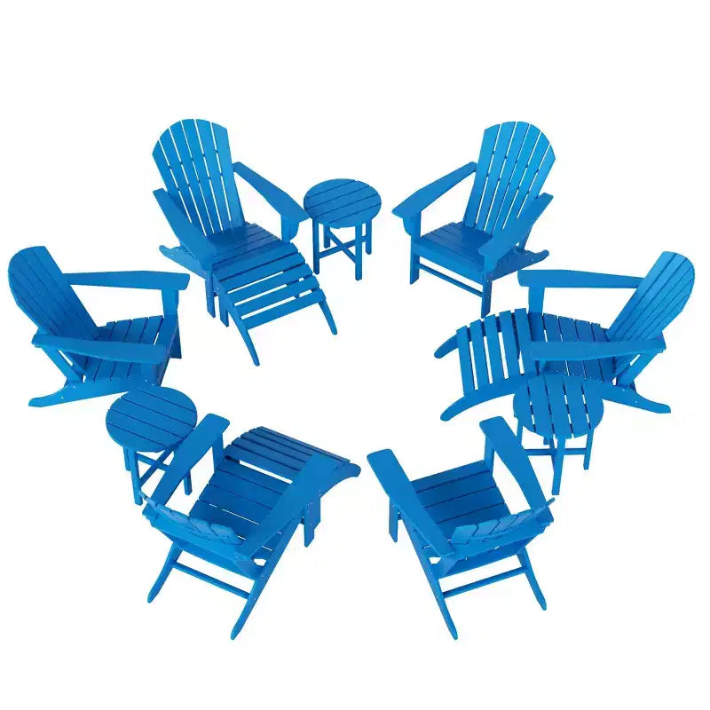WestinTrends Dylan HDPE Outdoor Patio Adirondack Chair (12-Piece Set)