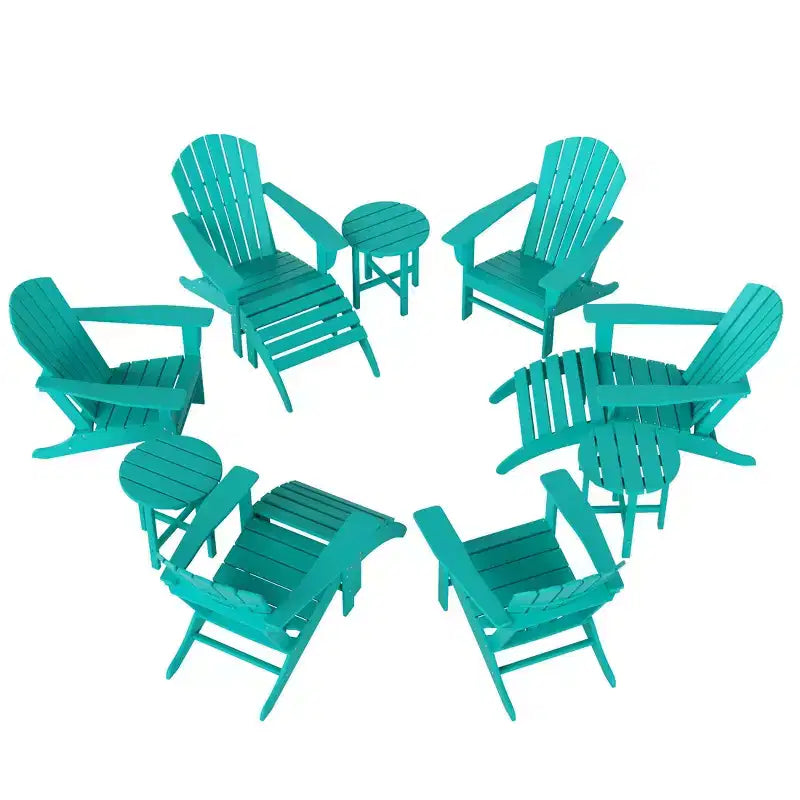 WestinTrends Dylan HDPE Outdoor Patio Adirondack Chair (12-Piece Set)
