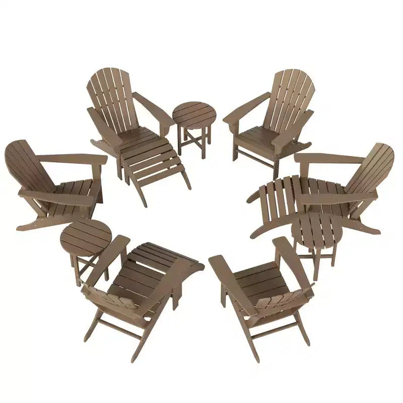 WestinTrends Dylan HDPE Outdoor Patio Adirondack Chair (12-Piece Set)