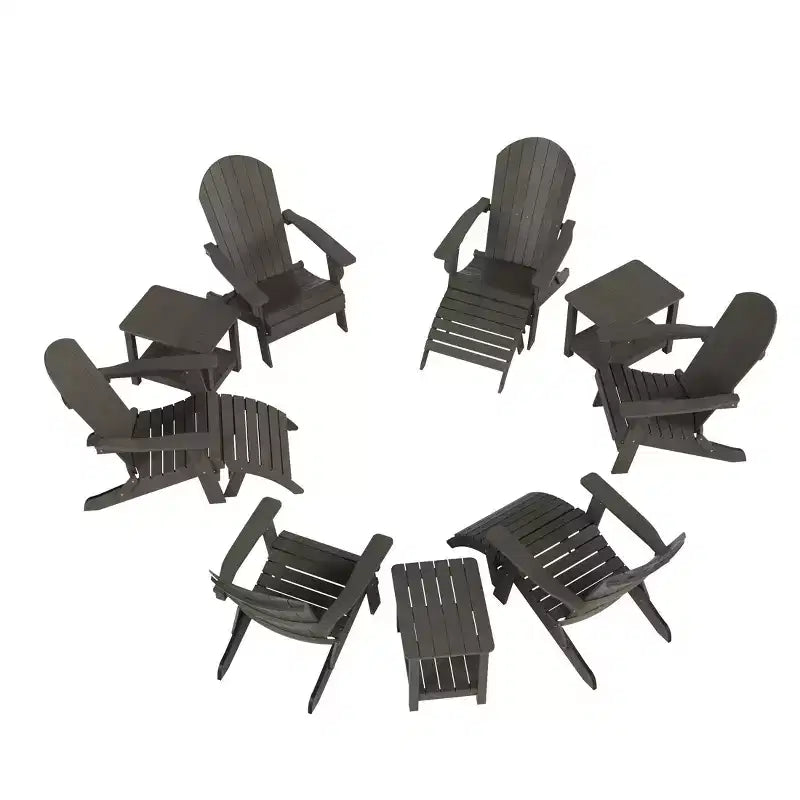 WestinTrends Tuscany HIPSOutdoorPatioFoldingAdirondackChair (12-Piece Set)