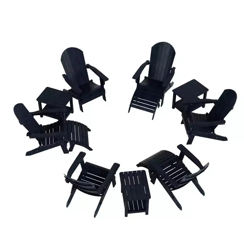 WestinTrends Tuscany HIPSOutdoorPatioFoldingAdirondackChair (12-Piece Set)