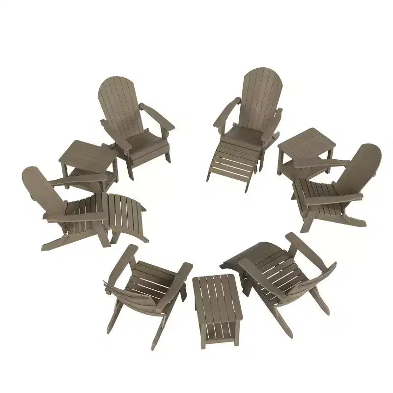 WestinTrends Tuscany HIPSOutdoorPatioFoldingAdirondackChair (12-Piece Set)