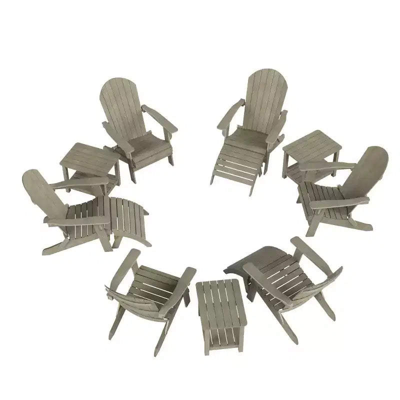 WestinTrends Tuscany HIPSOutdoorPatioFoldingAdirondackChair (12-Piece Set)