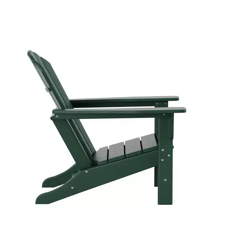 WestinTrends Dylan HDPE Outdoor Patio Adirondack Chairs with Ottomans and Side Table (5-Piece Conversation Set)